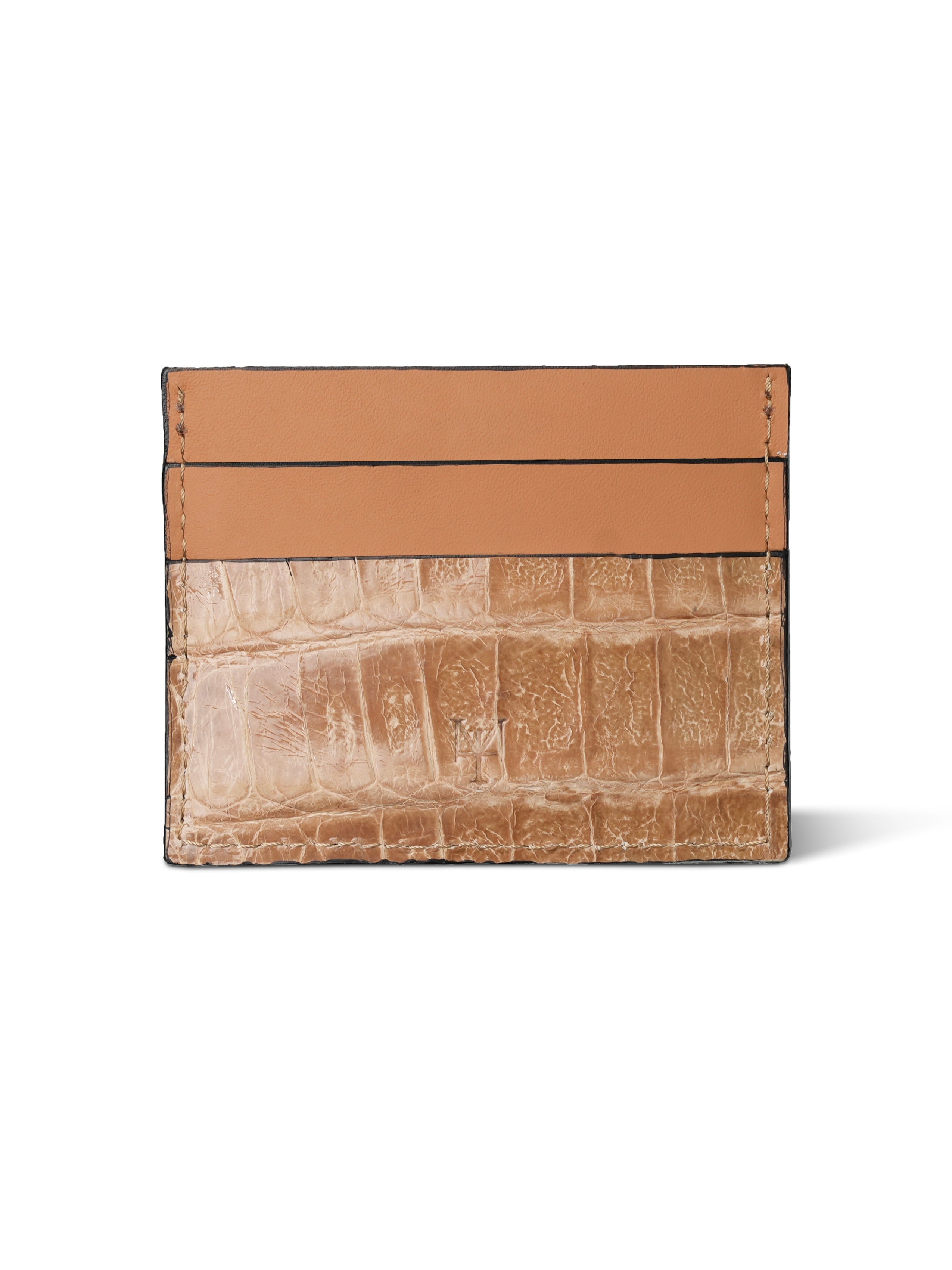 Croco Taupe Cardholder