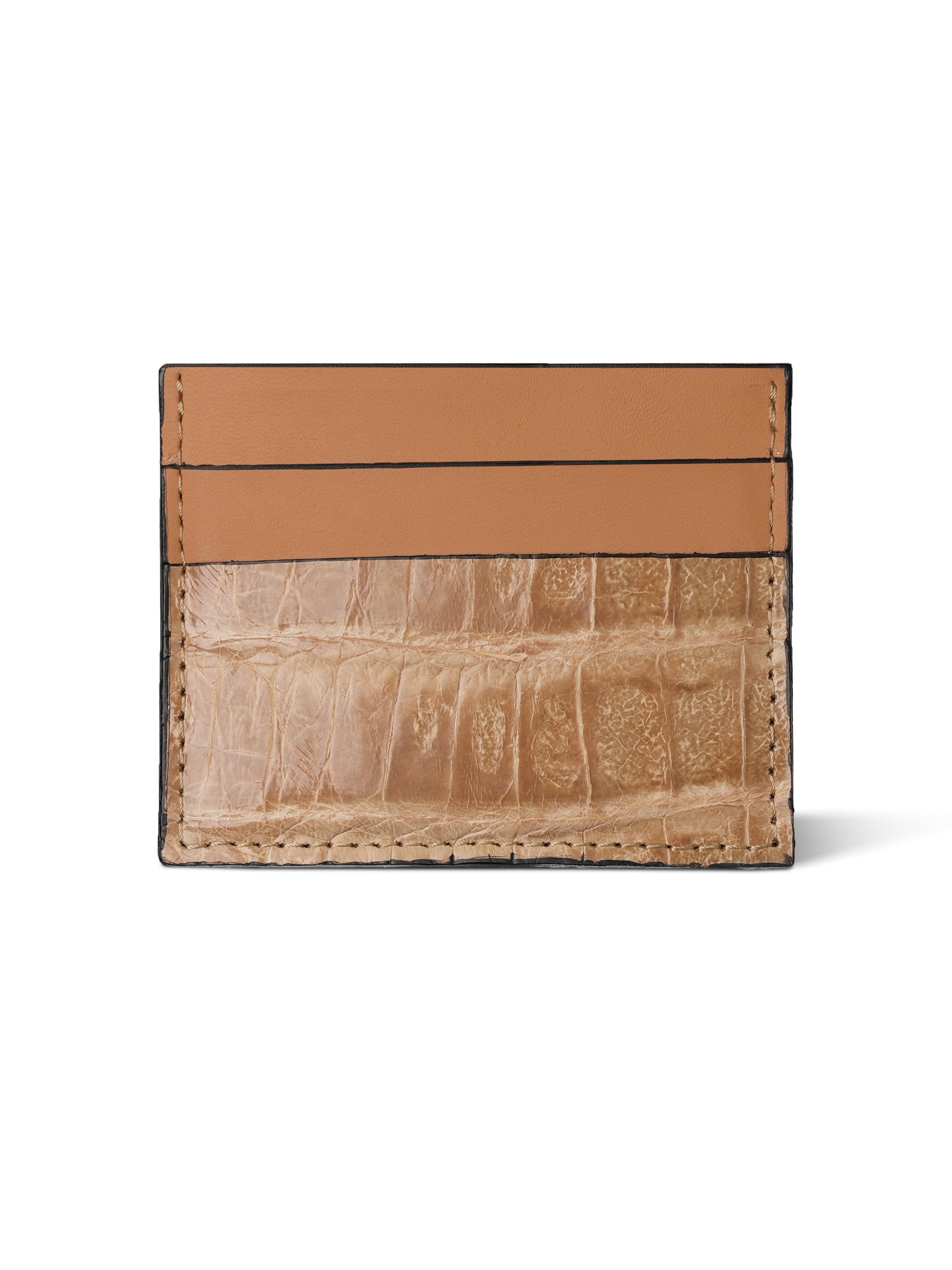 Croco Taupe Cardholder