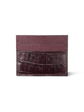 Croco Burgundy Cardholder front