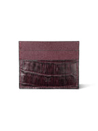 Croco Burgundy Cardholder front
